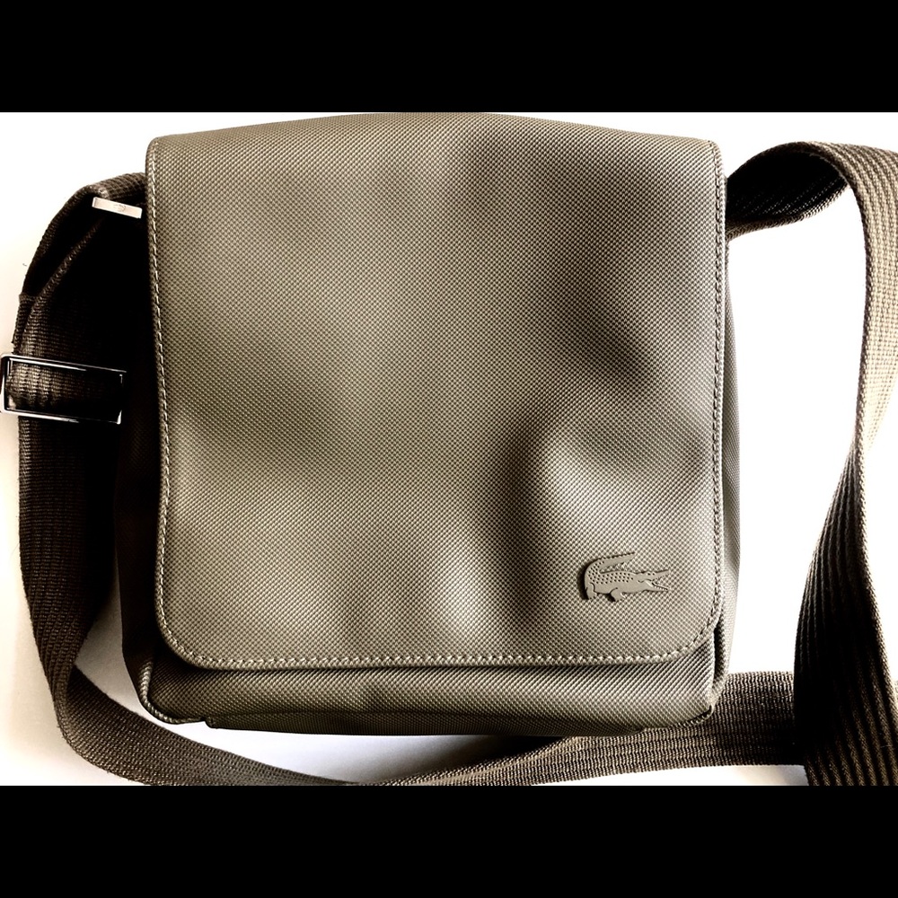 Lacoste Army Green Crossbody Messenger Bag